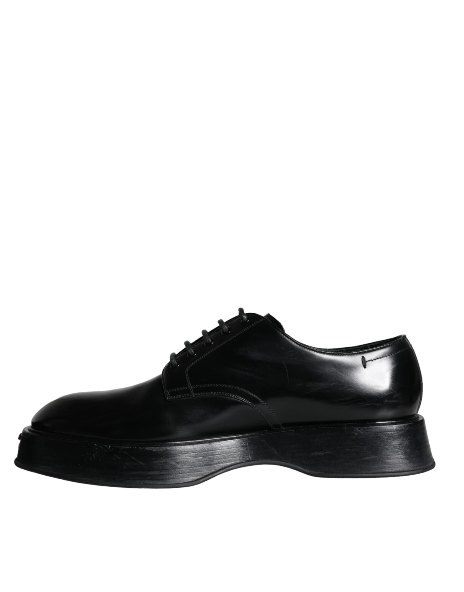 Dolce & Gabbana Black Calf Leather Derby Formal Dress Men's Shoes (Pre-Owned) 6 Dolce & Gabbana Black Calf Leather Derby Formal Dress Men's Shoes (Pre-Owned) - Image 4