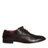 Dolce & Gabbana Brown Calfskin Leather Lace Up Oxford Men's Shoes (Pre-Owned)