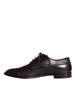 Dolce & Gabbana Brown Calfskin Leather Lace Up Oxford Men's Shoes (Pre-Owned) -Lux Lair Store 4623918