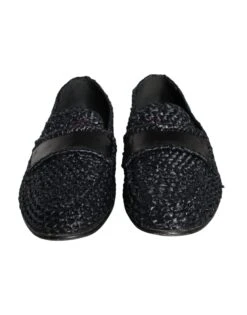 Dolce & Gabbana Black Woven Raffia Slip On Loafers Men Men's Shoes (Pre-Owned) 9 Dolce & Gabbana Black Woven Raffia Slip On Loafers Men Men's Shoes (Pre-Owned) -Lux Lair Store 4624049