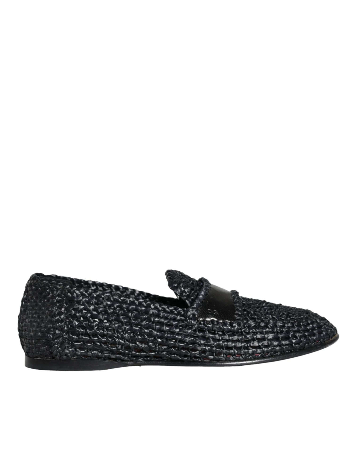 Dolce & Gabbana Black Woven Raffia Slip On Loafers Men Men's Shoes (Pre-Owned) 3 Dolce & Gabbana Black Woven Raffia Slip On Loafers Men Men's Shoes (Pre-Owned)