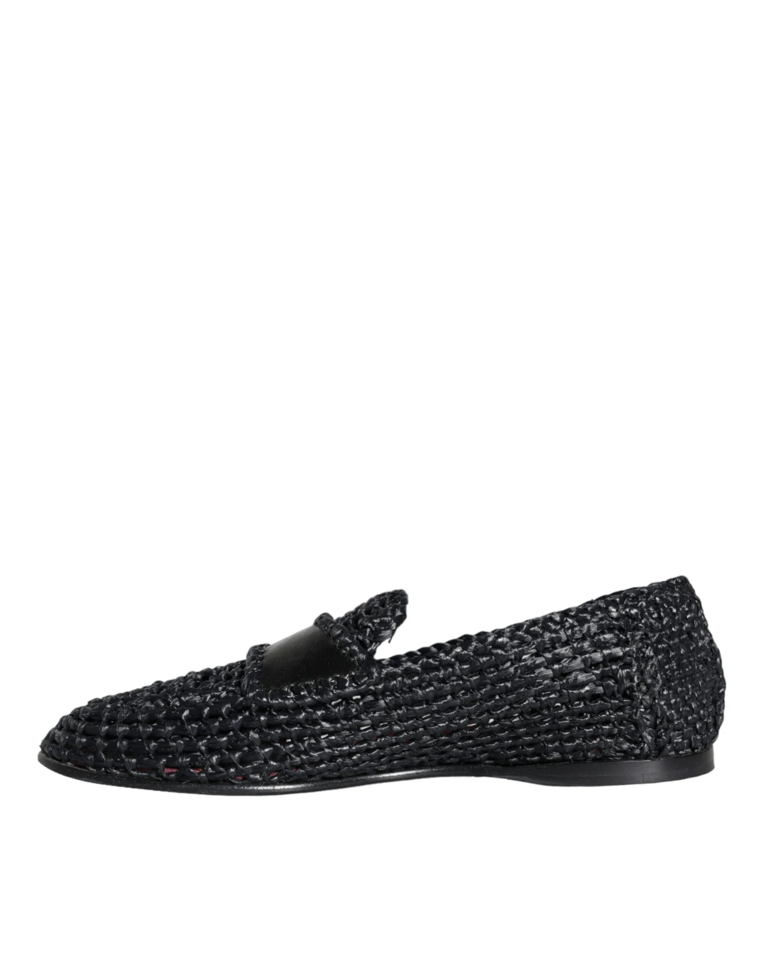 Dolce & Gabbana Black Woven Raffia Slip On Loafers Men Men's Shoes (Pre-Owned) 8 Dolce & Gabbana Black Woven Raffia Slip On Loafers Men Men's Shoes (Pre-Owned) - Image 6