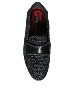 Dolce & Gabbana Black Woven Raffia Slip On Loafers Men Men's Shoes (Pre-Owned) 10 Dolce & Gabbana Black Woven Raffia Slip On Loafers Men Men's Shoes (Pre-Owned) -Lux Lair Store 4624056