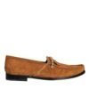 Dolce & Gabbana Brown Velvet Leather Logo Mocassin Slip On Men's Shoes -Lux Lair Store 4624243