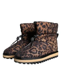 Dolce & Gabbana Brown Leopard Ankle Boots Padded Men's Shoes 9 Dolce & Gabbana Brown Leopard Ankle Boots Padded Men's Shoes -Lux Lair Store 4624309