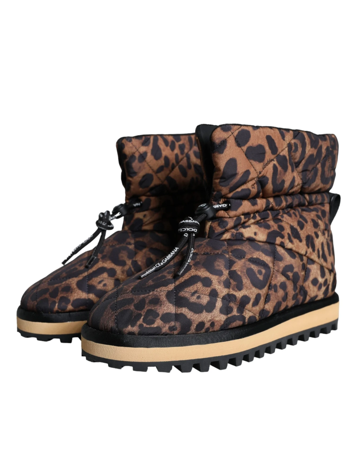 Dolce & Gabbana Brown Leopard Ankle Boots Padded Men's Shoes 5 Dolce & Gabbana Brown Leopard Ankle Boots Padded Men's Shoes - Image 3
