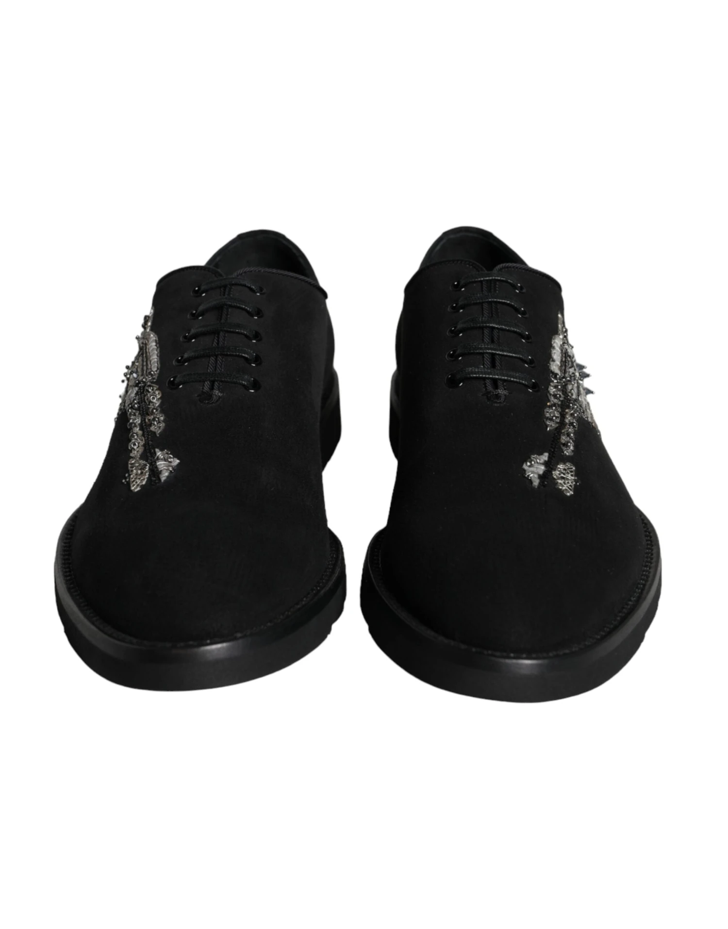 Dolce & Gabbana Black Suede Sicilia Lace Up Formal Men's Shoes 4 Dolce & Gabbana Black Suede Sicilia Lace Up Formal Men's Shoes - Image 2
