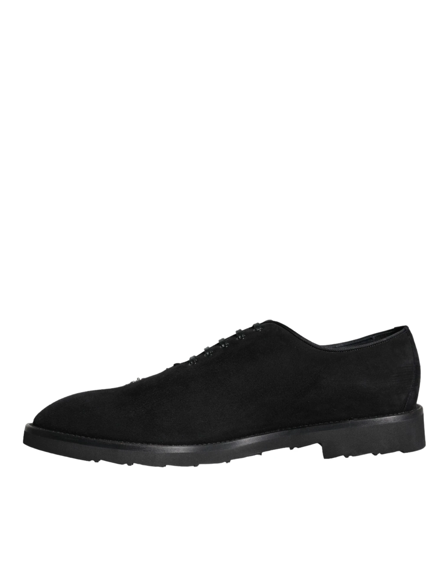 Dolce & Gabbana Black Suede Sicilia Lace Up Formal Men's Shoes 7 Dolce & Gabbana Black Suede Sicilia Lace Up Formal Men's Shoes - Image 5