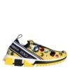 Dolce & Gabbana Yellow Sorrento Crystals Sneakers Womens Shoes -Lux Lair Store 4624881