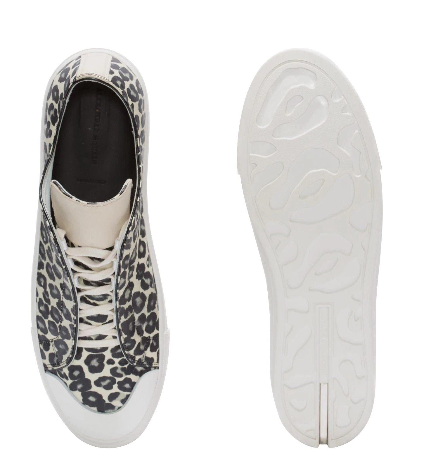 Alexander McQueen Men's Black / Ivory Leather Sneaker 462766 8436 (44 EU / 10.5 US) 7 Alexander McQueen Men's Black / Ivory Leather Sneaker 462766 8436 (44 EU / 10.5 US) - Image 5