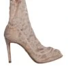 Dolce & Gabbana Beige Stretch Taormina Lace Boots Women's Shoes (Pre-Owned) -Lux Lair Store 4629889