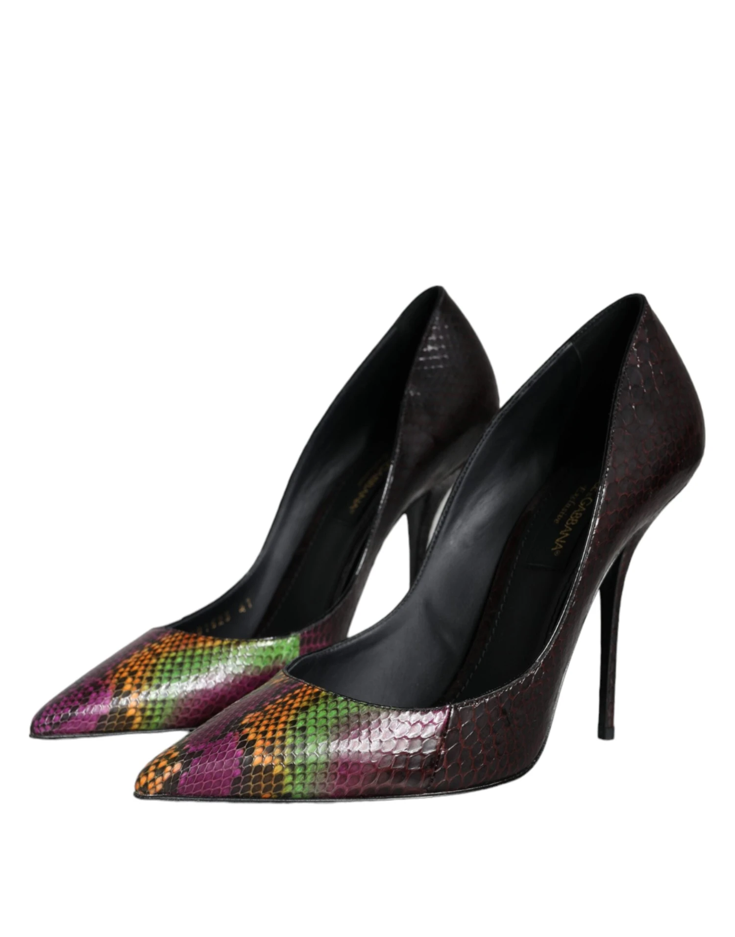 Dolce & Gabbana Multicolor Exotic Leather Heels Pumps Women's Shoes 5 Dolce & Gabbana Multicolor Exotic Leather Heels Pumps Women's Shoes - Image 3