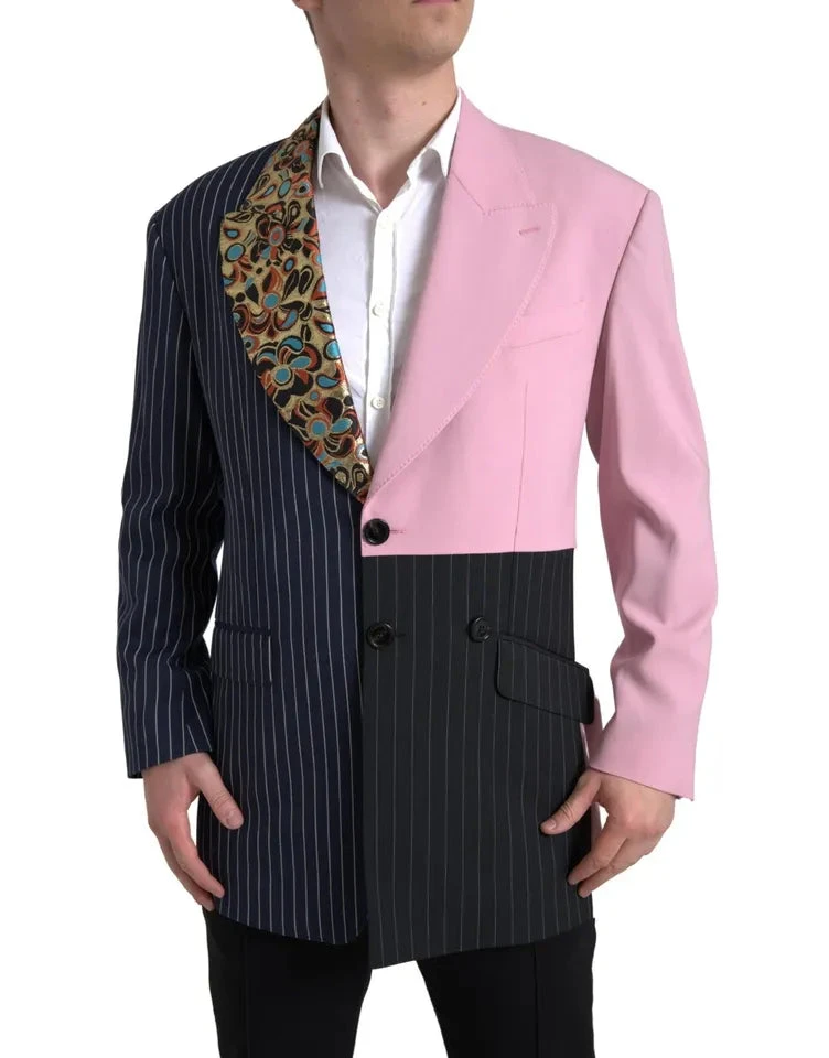 Dolce & Gabbana Multicolor Patchwork Single Breasted Men's Blazer (Pre-Owned) 3 Dolce & Gabbana Multicolor Patchwork Single Breasted Men's Blazer (Pre-Owned)