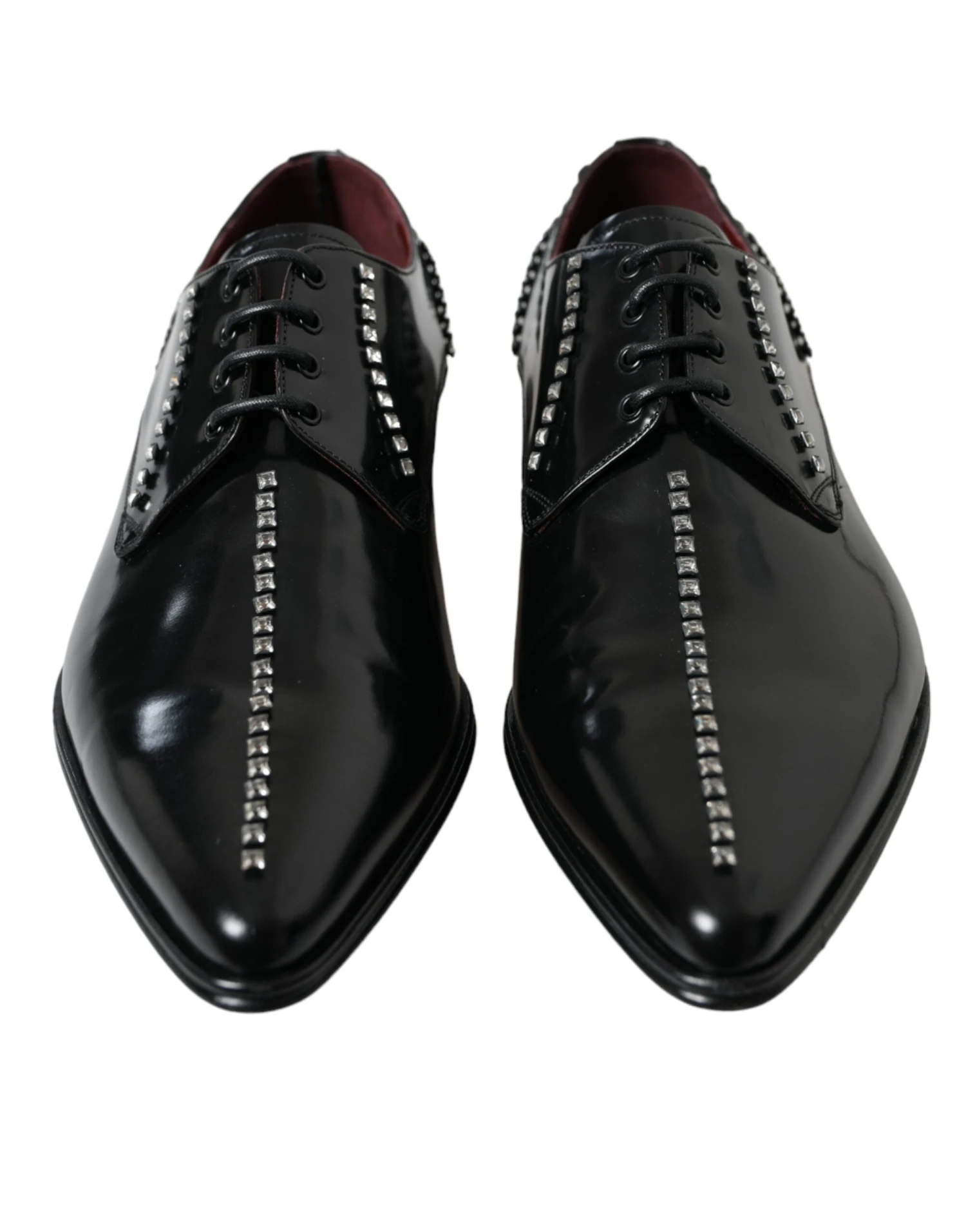 Dolce & Gabbana Black Leather Crystal Dress Formal Men's Shoes 6 Dolce & Gabbana Black Leather Crystal Dress Formal Men's Shoes - Image 4