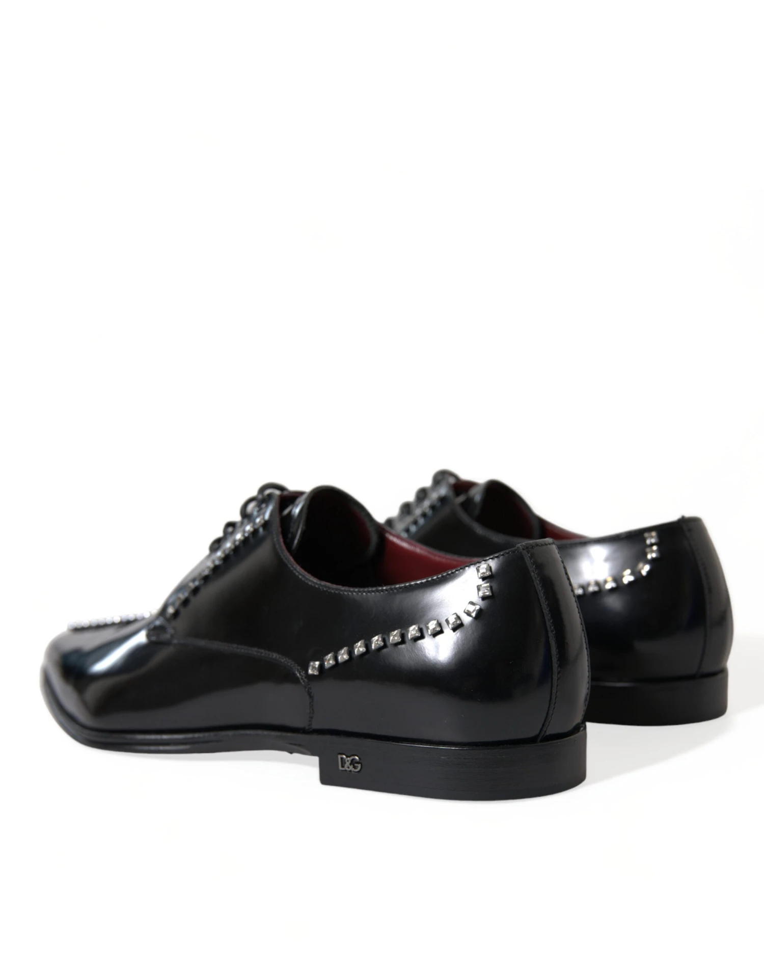Dolce & Gabbana Black Leather Crystal Dress Formal Men's Shoes 8 Dolce & Gabbana Black Leather Crystal Dress Formal Men's Shoes - Image 6