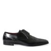 Dolce & Gabbana Black Leather Crystal Dress Formal Men's Shoes -Lux Lair Store 4634059