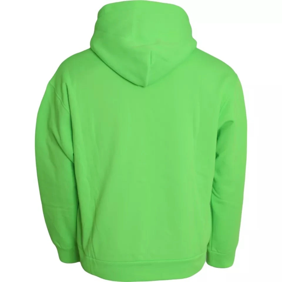 Dolce & Gabbana Green Logo Hooded Pullover Sweatshirt Men's Sweater (Pre-Owned) 4 Dolce & Gabbana Green Logo Hooded Pullover Sweatshirt Men's Sweater (Pre-Owned) - Image 2