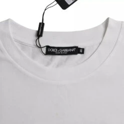 Dolce & Gabbana White Cotton Round Neck Short Sleeve Men's T-shirt (Pre-Owned) -Lux Lair Store 4637090