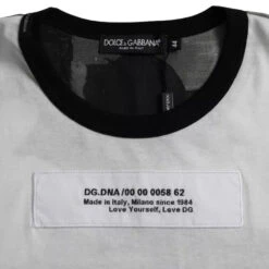 Dolce & Gabbana Black White Camouflage Round Neck Men's T-shirt -Lux Lair Store 4637174