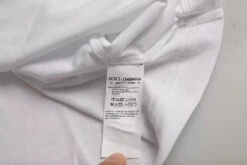 Dolce & Gabbana White Logo Round Neck Short Sleeves Men's T-shirt -Lux Lair Store 4637190