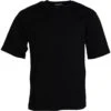 Dolce & Gabbana Black Logo Embossed Cotton Crew Neck Men's T-shirt (Pre-Owned) -Lux Lair Store 4637232