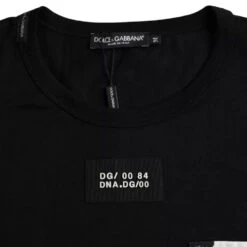 Dolce & Gabbana Black Cotton Pocket Short Sleeves Men Men's T-shirt -Lux Lair Store 4637275
