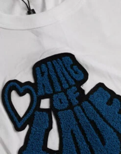 Dolce & Gabbana White King Of Love Round Neck Short Sleeves Men's T-shirt -Lux Lair Store 4637344