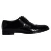 Dolce & Gabbana Black Calfskin Leather Derby Men Dress Men's Shoes (Pre-Owned) -Lux Lair Store 4637573