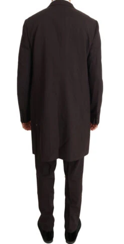 Dolce & Gabbana Bordeaux Wool Stretch Long 3 Piece Men's Suit -Lux Lair Store 464562