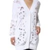 Dolce & Gabbana White Viscose Floral Cut Out Cardigan Women's Sweater (Pre-Owned) 1 Dolce & Gabbana White Viscose Floral Cut Out Cardigan Women's Sweater (Pre-Owned) -Lux Lair Store 4649511
