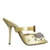 Dolce & Gabbana Yellow Mary Janes Satin Crystal Sandals Women's Shoes 1 Dolce & Gabbana Yellow Mary Janes Satin Crystal Sandals Women's Shoes -Lux Lair Store 4651473