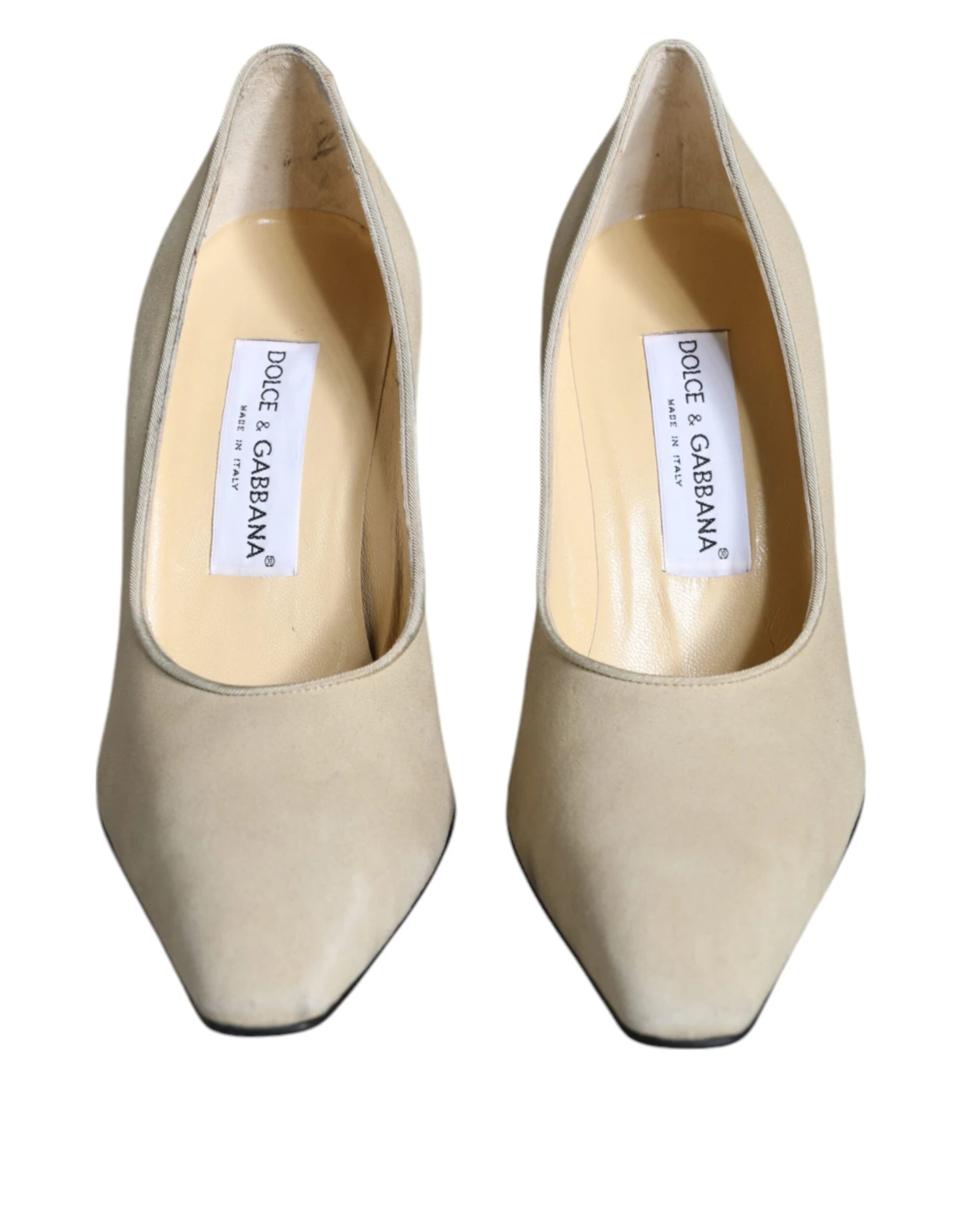 Dolce & Gabbana Beige Suede Leather High Heels Pumps Women's Shoes (Pre-Owned) 4 Dolce & Gabbana Beige Suede Leather High Heels Pumps Women's Shoes (Pre-Owned) - Image 2