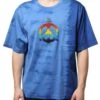 Dolce & Gabbana Blue Tie-Dye Peace Sign Cotton Men's T-shirt
