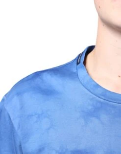 Dolce & Gabbana Blue Tie-Dye Peace Sign Cotton Men's T-shirt -Lux Lair Store 4662678