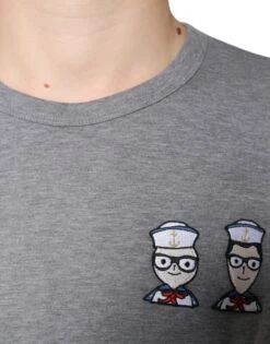 Dolce & Gabbana Gray Cotton #DGFamily Short Sleeves Men's T-shirt -Lux Lair Store 4663037