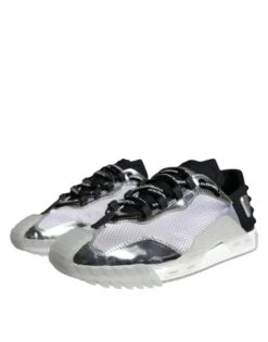 Dolce & Gabbana Silver Black Nylon NS1 Low Top Sneakers Men's Shoes (Pre-Owned) -Lux Lair Store 4666694
