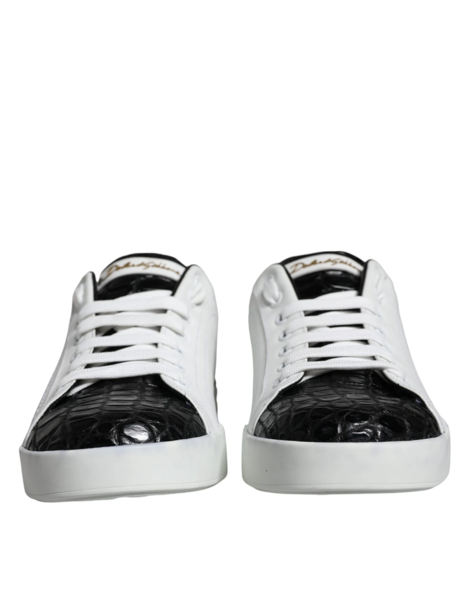 Dolce & Gabbana Black Leather Logo Portofino Sneaker Men's Shoes (Pre-Owned) 4 Dolce & Gabbana Black Leather Logo Portofino Sneaker Men's Shoes (Pre-Owned) - Image 2
