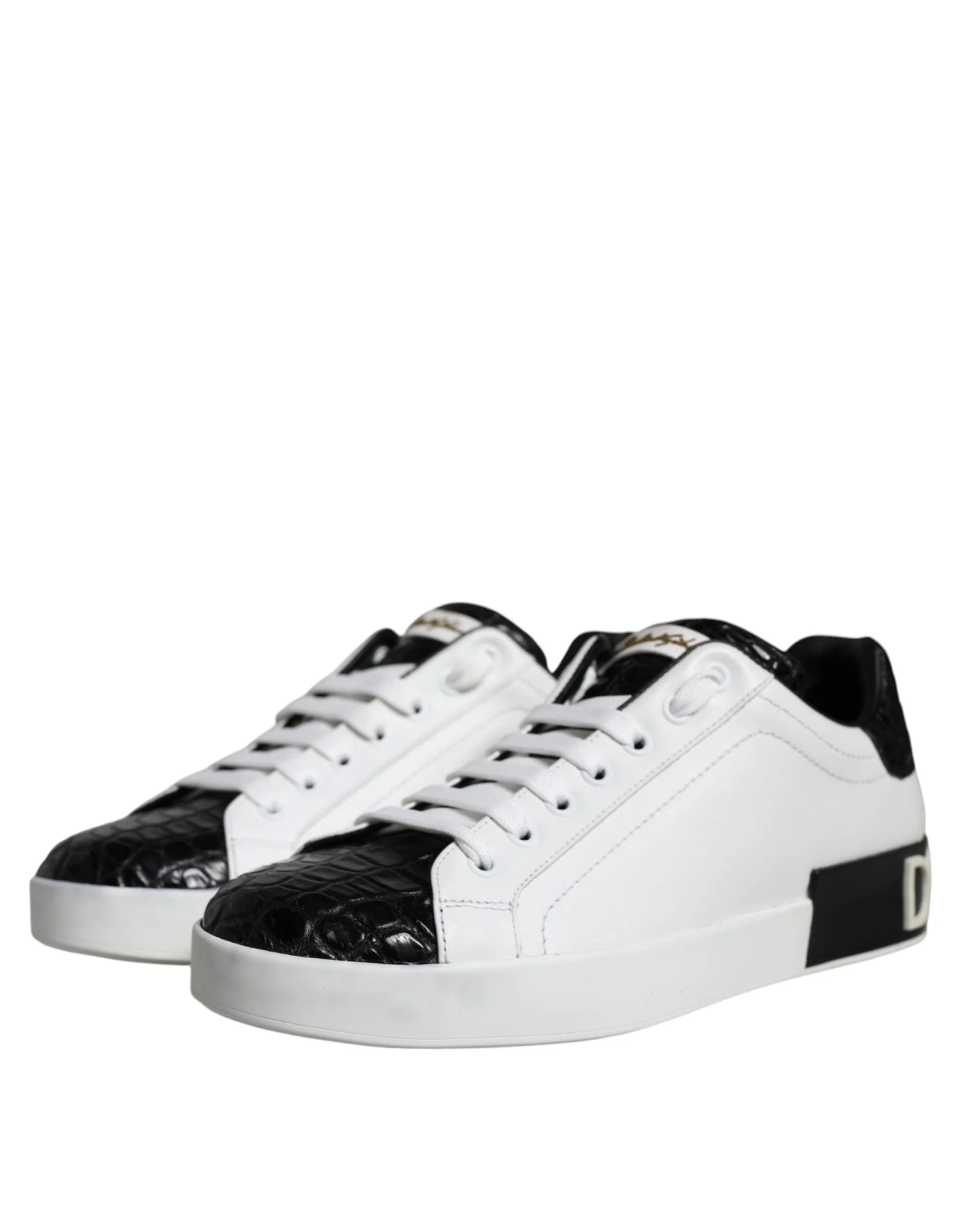 Dolce & Gabbana Black Leather Logo Portofino Sneaker Men's Shoes (Pre-Owned) 5 Dolce & Gabbana Black Leather Logo Portofino Sneaker Men's Shoes (Pre-Owned) - Image 3
