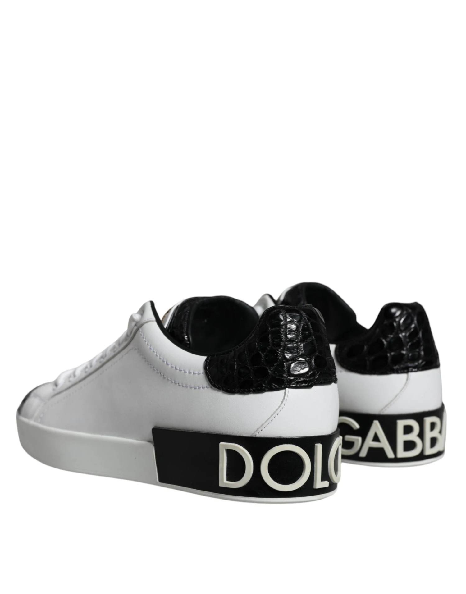 Dolce & Gabbana Black Leather Logo Portofino Sneaker Men's Shoes (Pre-Owned) 6 Dolce & Gabbana Black Leather Logo Portofino Sneaker Men's Shoes (Pre-Owned) - Image 4