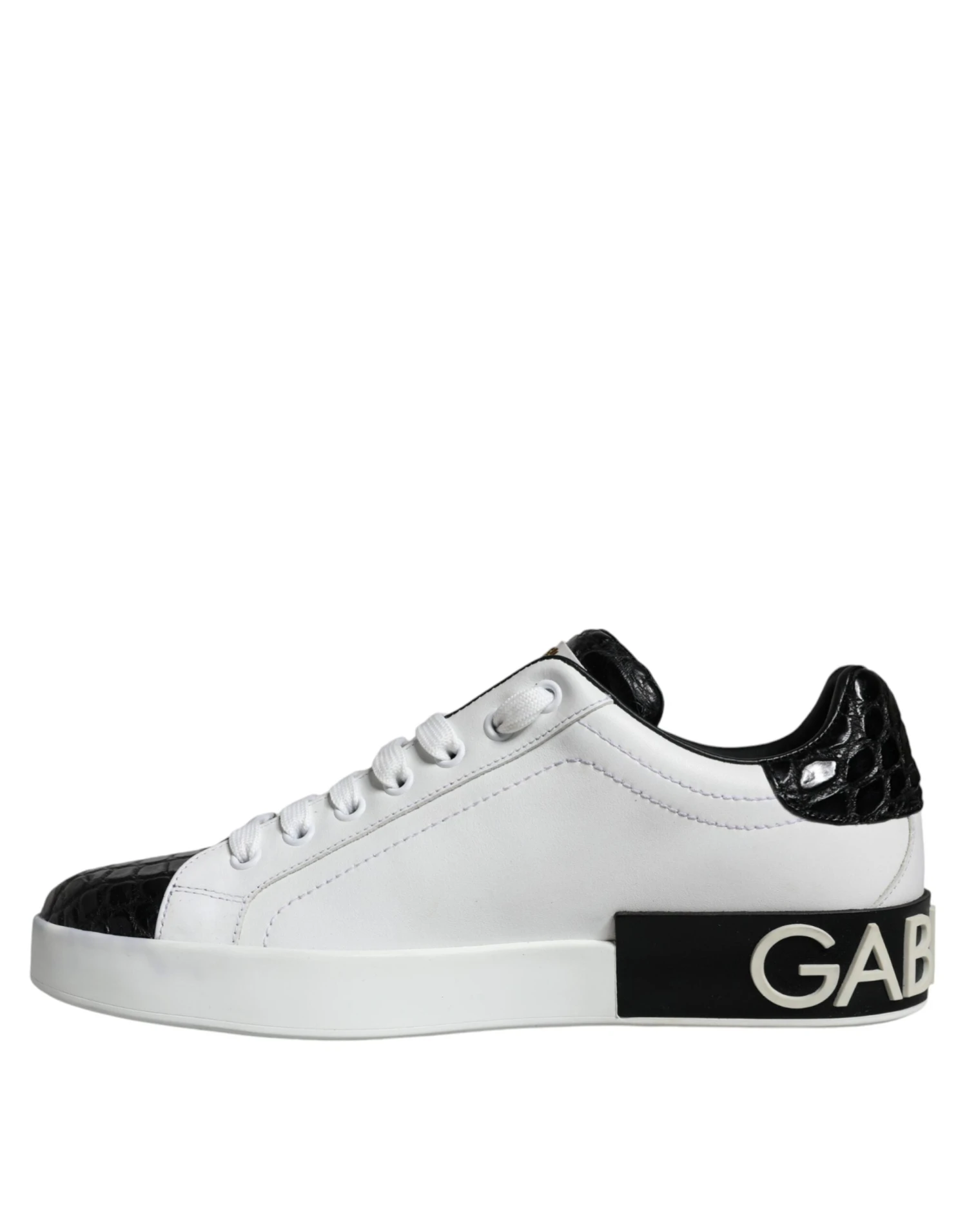 Dolce & Gabbana Black Leather Logo Portofino Sneaker Men's Shoes (Pre-Owned) 7 Dolce & Gabbana Black Leather Logo Portofino Sneaker Men's Shoes (Pre-Owned) - Image 5