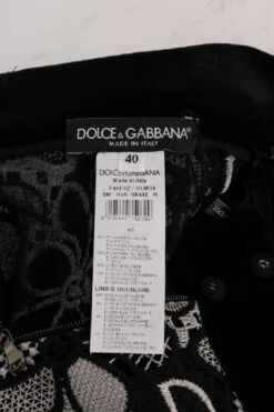 Dolce & Gabbana Floral Macramé Lace Crystal Button Women's Skirt 13 Dolce & Gabbana Floral Macramé Lace Crystal Button Women's Skirt -Lux Lair Store 466842