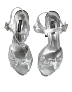 Dolce & Gabbana Silver Mirror Heels KEIRA Sandals Women's Shoes (Pre-Owned) -Lux Lair Store 4668877