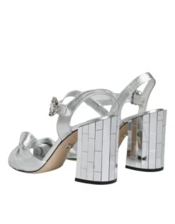Dolce & Gabbana Silver Mirror Heels KEIRA Sandals Women's Shoes (Pre-Owned) -Lux Lair Store 4668879