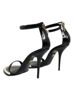 Dolce & Gabbana Black Keira Leather Faux Pearl Sandals Heels Women's Shoes (Pre-Owned) 12 Dolce & Gabbana Black Keira Leather Faux Pearl Sandals Heels Women's Shoes (Pre-Owned) -Lux Lair Store 4668902