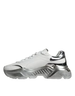 Dolce & Gabbana Silver White Daymaster Low Top Sneakers Women's Shoes (Pre-Owned) -Lux Lair Store 4672198