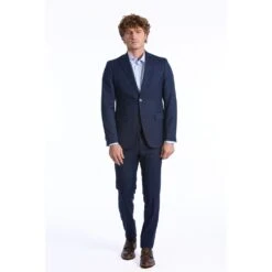 Baldinini Trend Blue Wool Men Men's Suit
