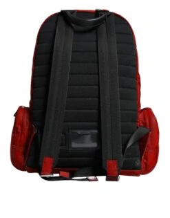 Dolce & Gabbana Red Patent Leather Logo Plaque Backpack Men's Bag -Lux Lair Store 4686288