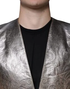 Dolce & Gabbana Gold Jacquard Single Breasted Dress Men's Blazer 10 Dolce & Gabbana Gold Jacquard Single Breasted Dress Men's Blazer -Lux Lair Store 4688654