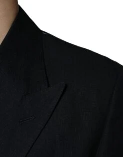 Dolce & Gabbana Black Linen Double Breasted Dress Men's Blazer 11 Dolce & Gabbana Black Linen Double Breasted Dress Men's Blazer -Lux Lair Store 4688669