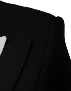 Dolce & Gabbana Black White Single Breasted Dress Men's Blazer -Lux Lair Store 4688677